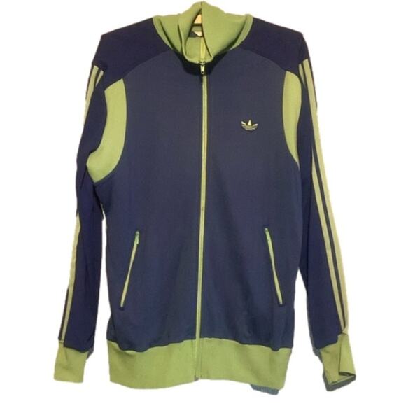 VINTAGE ADIDAS **RARE** Unisex Track Jacket, Zip-Up, Coat, Blue and Green - Picture 1 of 6